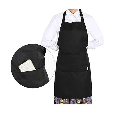 Unisexe Tablier de Cuisine avec Deux Poches Frontales pour Cuisson Barbecue Restaurant (1/4)