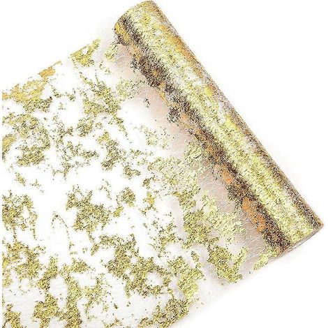 Funkelnder goldener Tischläufer, Tischdekoration für Hochzeiten, Junggesellinnenabschiede (1/5)