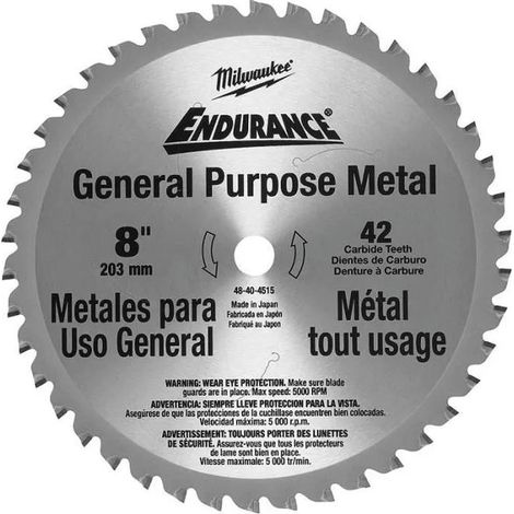 Milwaukee Kreissägeblatt 203 mm 42 Zähne Metall