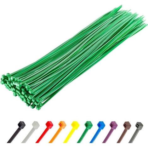 Kabelbinder 100 Stück 79,4kg Zugfestigkeit UV 450 mm x 9,0 mm Grün (1/5)