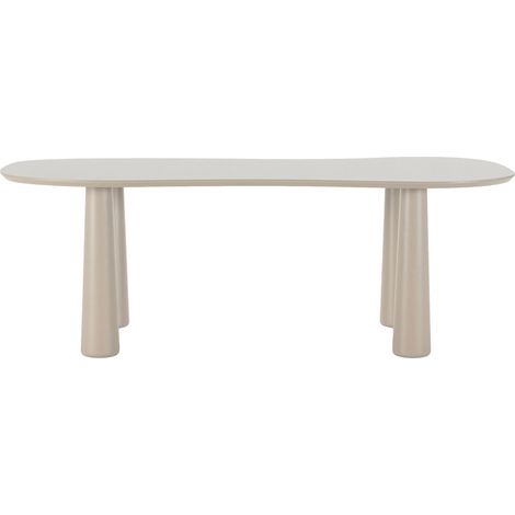 Table à manger 8 personnes organique en bois - Beige - Adrine (1/5)
