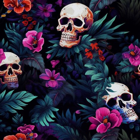 Tela Oxford decorativa para exteriores - Motivo de calavera I DX4418 (1/5)