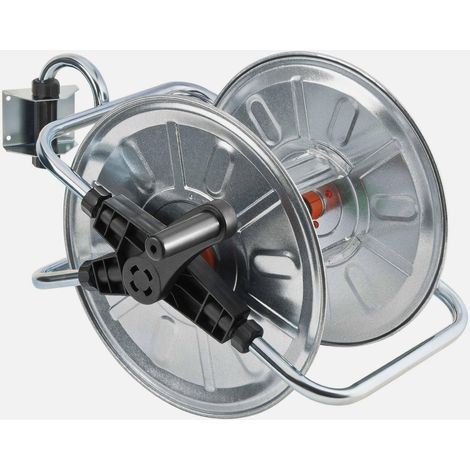 Dévidoir mural orientable 50 m tuyau Ø 19 mm – Enrouleur mural avec poignée tournante – Raccords livrés pour irrigation efficace – Rain