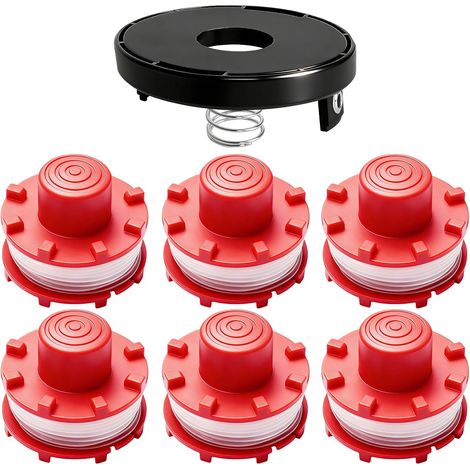 Lot de 6 bobines de fil de rechange 3405096 compatibles avec coupe-herbe Einhell GE-CT 36/30 Li E, GE-CT 36/33 LI E, AGILLO 36/255 BL, AGILLO 18/200, GP-CT 36/35 Li BL pour bobine de fil de rechange E (1/5)