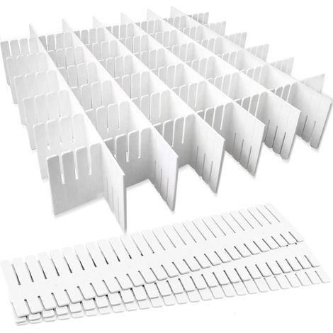 Panneau de séparation de tiroir en plastique, séparateur combinable à volonté, boîte de rangement pour chaussettes et autres objet (1/5)