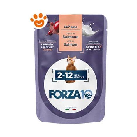 Forza10 Cat Botanicat Kitten 2-12 Mesi al Salmone - Bustina 80 Gr -