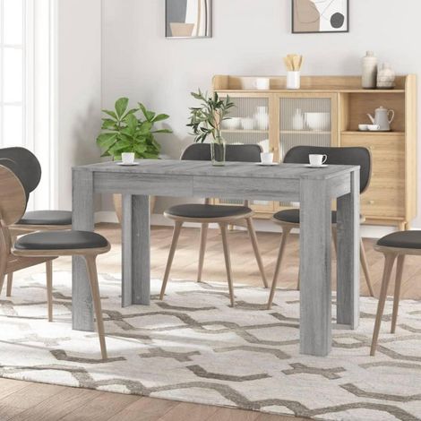 Esstisch Sonoma Grau 120x60x76 cm Holzwerkstoff mit Stauraum (1/5)