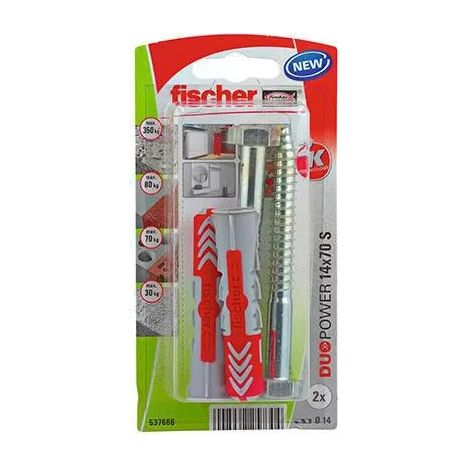 Tacos y tornillos FISCHER Duopower, diámetro 14 x largo 70 mm Fischer (1/3)