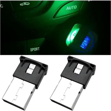 Iluminación ambiental USB，luz LED RGB para coche con 8 colores cambiables，brillo ajustable mediante USB tipo C，decoración de iluminación nocturna (1/5)