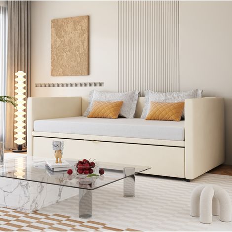 Cama nido tapizada extensible 90x200/180x200 DESVIAE (1/5)
