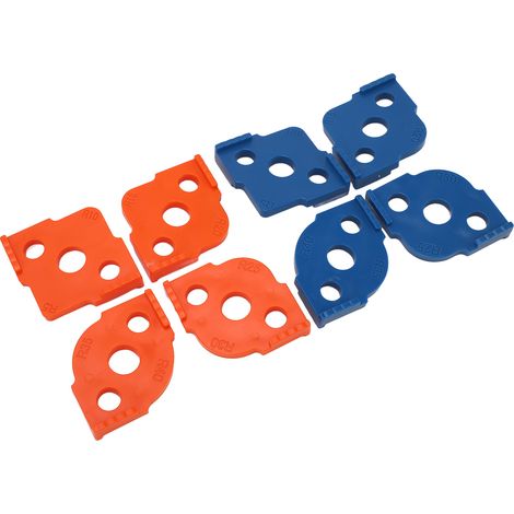 8 Pièces Gabarits de Routage pour Coins Arrondis en Bois - Modèles Rayonnés ABS pour Menuiserie (1/5)