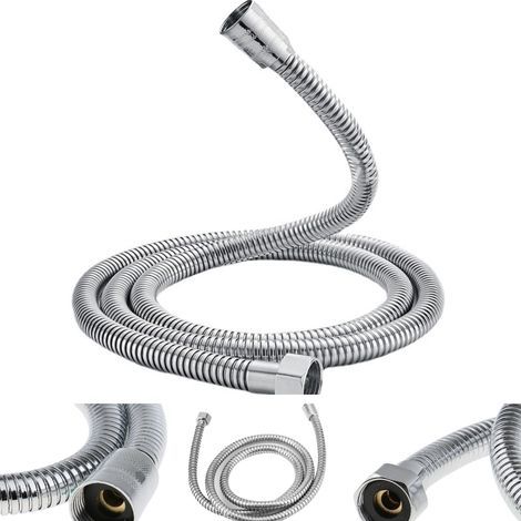 Flexible de douche 1,5M – Acier inoxydable et laiton massif – Anti-torsion et anti-vrillage – Raccord 1/2' IPS pour installation facile – Elle (1/4)