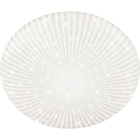 Plafonnier LED avec ciel étoilé, lumière blanche neutre, décor, lustre salon, lustre chambre, luminaire plafonnier, plafonnier salon, 38x7 cm, blanc (1/5)