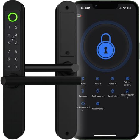Maniglia con serratura elettronica A211F 50/72 TTLock nera