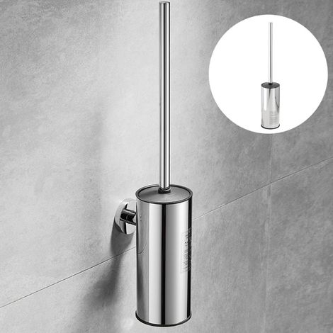 Brosse WC murale/sur pied en acier inoxydable, résistante et légère, au style luxueux.-AquaForge