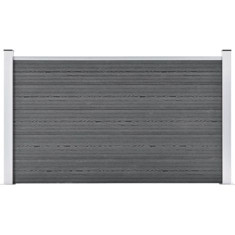 FIMEI Clôture de jardin WPC 180x105 cm Gris (1/5)