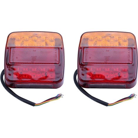 4 feux arrière à LED 12 V, indicateur de stop, étanches, pour bateau, voiture, remorque, camion. (1/5)