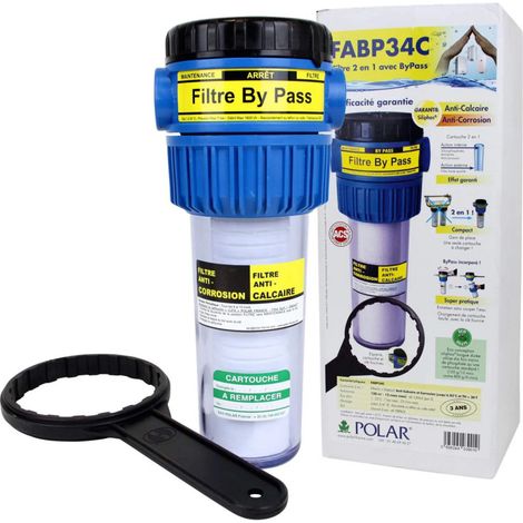 FBP34C Filtro per fanghi da 3/4" con bypass integrato e chiave ad angolo