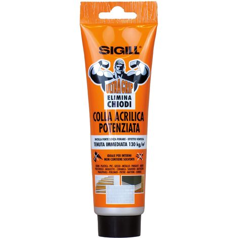 Sigill Forte 2000 Eliminachiodi tubetto 125 ml colla di montaggio acrilica sostituisce chiodi e viti (1/5)