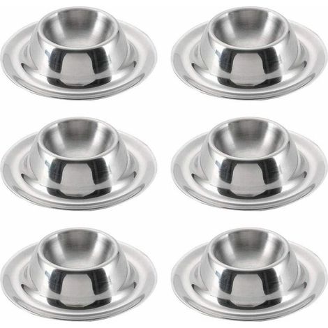 royaluxe - Coquetiers en acier inoxydable Lot de 6 coquetiers Lot de 6 coquetiers brillants empilables Coquetier Coquetier Coquetier (1/5)