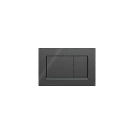 Pour Geberit Sigma20 (anciennement Sigma30), double affleurement, plaque d'actionnement carrée : Noir brillant (115.883.DW.1)