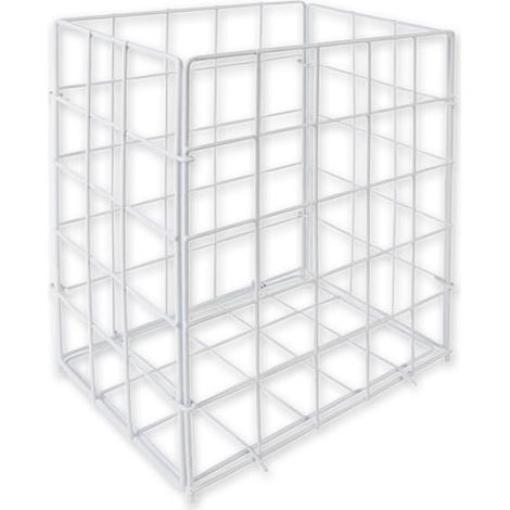 FRANZ MENSCH HYGOCLEAN PANIER EN MÉTAL POUR SACS POUBELLES, 20 L, BLANC, AUTOPORTANT, PLIABLE 888401