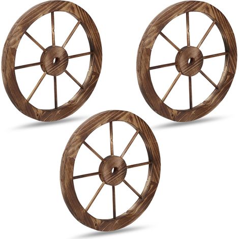 Wagenrader aus holz - 3er set