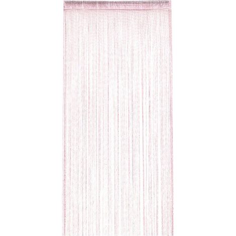 Rideau Déco Murale 95x200cm - Rideau Perles pour Porte - Décoration Intérieure Minimaliste-rose (1/5)