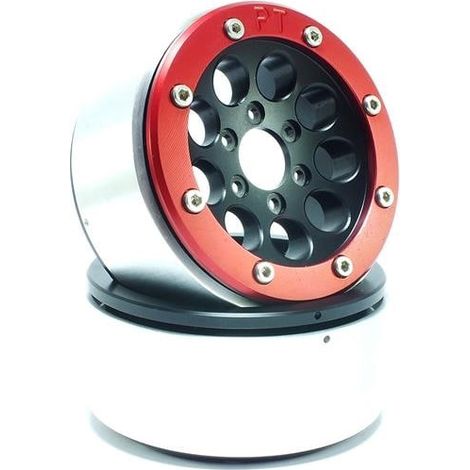 Beadlock Wheels PT-Gun Black/Red 1.9
