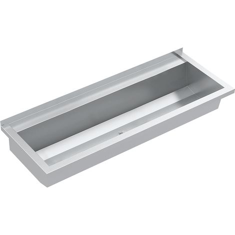 KWC AR Waschrinne, PLANOX, Edelstahl,  W.-Mont., 1000x210x442 mm, m. Arm-bank