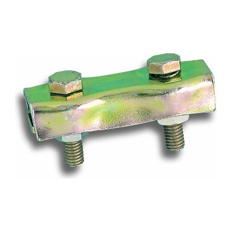 Lot de 2 Serre-câble plat 2 boulons acier zingue pour Câble D 2 mm