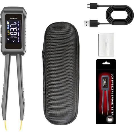 Testeur de pont numérique, pincettes de test électronique, résistance, condensateur, inducteur, Identification et mesure automatiques (1/5)