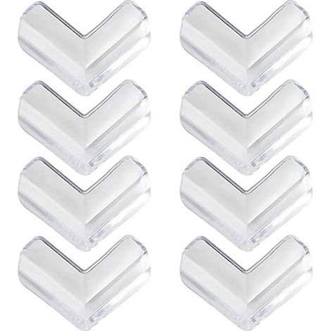 Protection Coin de Table, 8 Pièces Protections d'angles Transparent, Plus Grande Taille et Plus Forte adhérence, Doux Protection des coins de table - Protège les bébés et les enfants (1/3)
