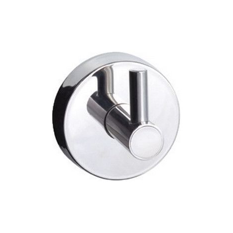 Appendino bagno gancio singolo a muro in acciaio inox finitura lucida  MONDE-C kamalu