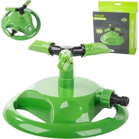 Arroseur de jardin pivotant à 360° à 3 bras pour l'arrosage de la pelouse DIVODV (1/5)