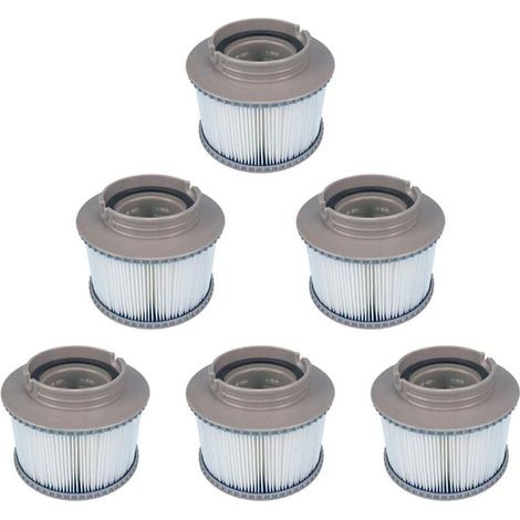 Ulisem 6er-Pack MSPA-Ersatzfilter für die Filterkartuschenpumpe FD2089, passend für alle aktuellen MSPA-Spas (1/4)