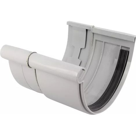 Nicoll – Jonction de dilatation pour gouttière 33 en PVC gris à coller – Absorbe les mouvements de retrait – Pour assemblage de profilés