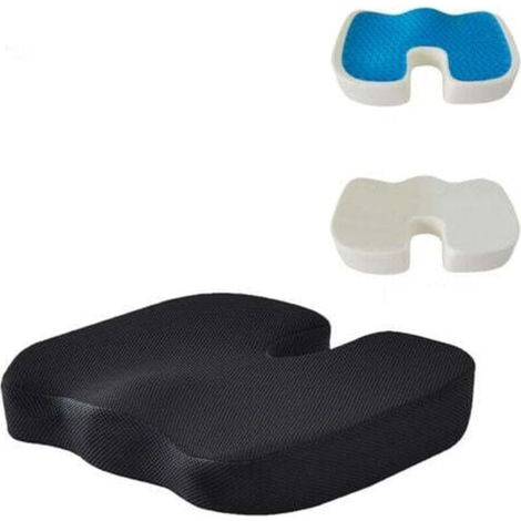 Cuscino per sedia da ufficio - Cuscino in memory foam al 100%, sollievo da coccige, sciatica e lombalgia