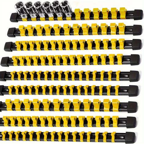 Ensemble de rangement pour douilles (9 pièces), support organisateur pour douilles, support de rangement pour outils