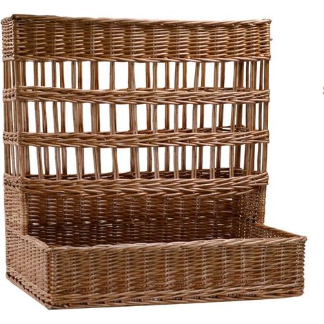 Cesta espositore vimini rettangolare cm 46x43h12/58 - base cm 45x43