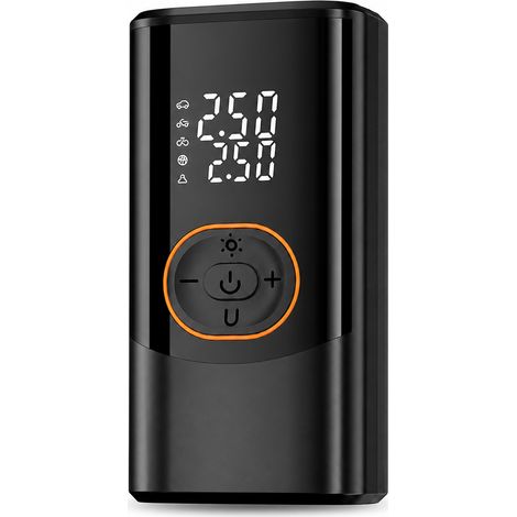 Pompe à Air Sans Fil USB Portable pour Pneus Noir (1/5)