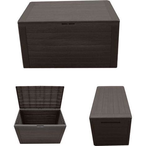 Baúl de Almacenamiento de Plástico Resistente en Color Marrón - Disponibles en 140L, 190L y 280L 280 L - (1/5)