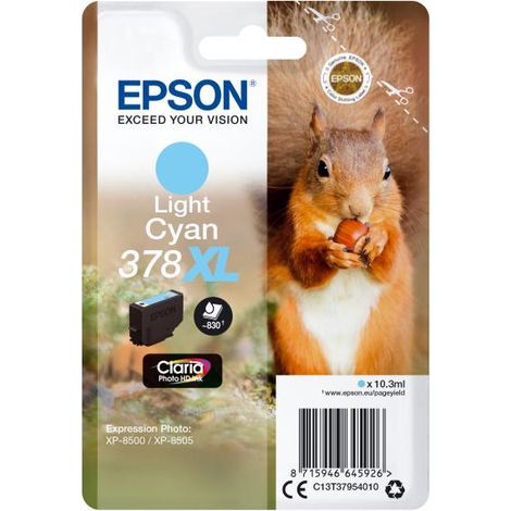 Epson C13T37954010 Squirrel 378XL cartuccia d'inchiostro 1 pz Originale Resa elevata (XL) Ciano chiaro