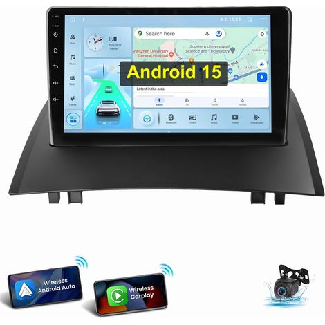 Pour Renault Megane 2 2002-2009 Android 15 Autoradio Carplay GPS WIFI RDS BT 2+32G CAM (1/5)