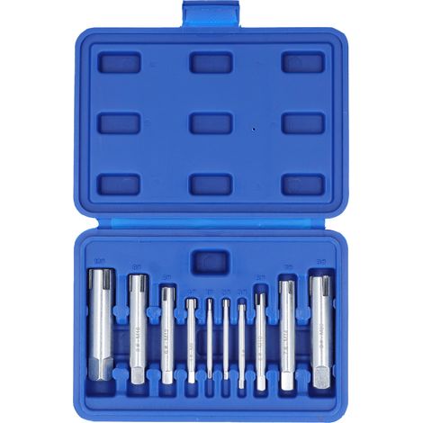 10-teiliges Schraubenausdreher-Set aus Edelstahl, Reparaturset für abgebrochene Schraubenköpfe mit Schutzkoffer