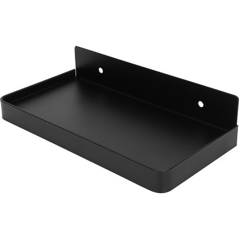 Wandmontierter Badezimmer-Handyhalter, dicke Ablagefläche 185 x 90 mm, schwarz, WC-Zubehör (1/5)