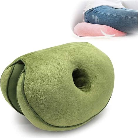 MINKUROW Cuscino Del Sedile Per Sollevare I Fianchi, Cuscino Del Sedile Per Sollevare I Fianchi, Cuscino Ortopedico In Memory Foam Per Sciatica, Coccige E Sollievo Dal Dolore Alla Schiena (Verde Milit (1/5)