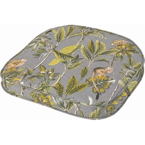 Tropical D Pad Seat Cushion - L41 x W38 cm - Grey