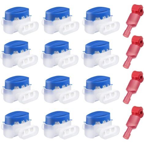 Lot de 12 connecteur de câble étanche 3 trous connecteurs de fils électriques sertis connecteur de tondeuse à gazon rempli de gel pour tondeuses à gazon robotiques Husqvarna H275 (1/5)