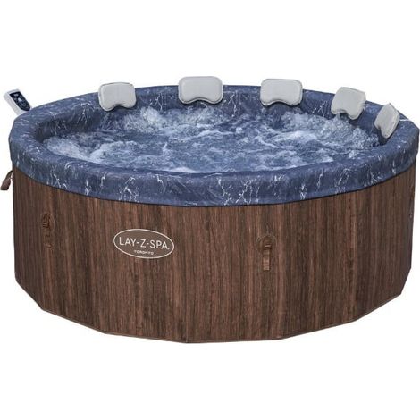Bestway Spa semi rigide rond Lay-Z-Spa Toronto Smart AirJet Thermacore avec WiFi 5-7 personnes (1/5)